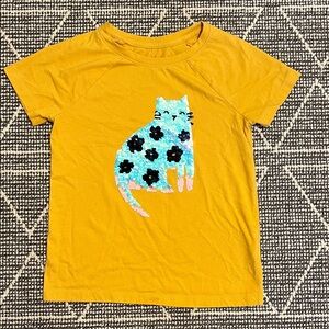 Cat & Jack Mustard Cat Graphic Tee